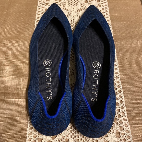 RARE Rothy’s Teal Python The Point Flat Size 9 - Picture 5 of 8